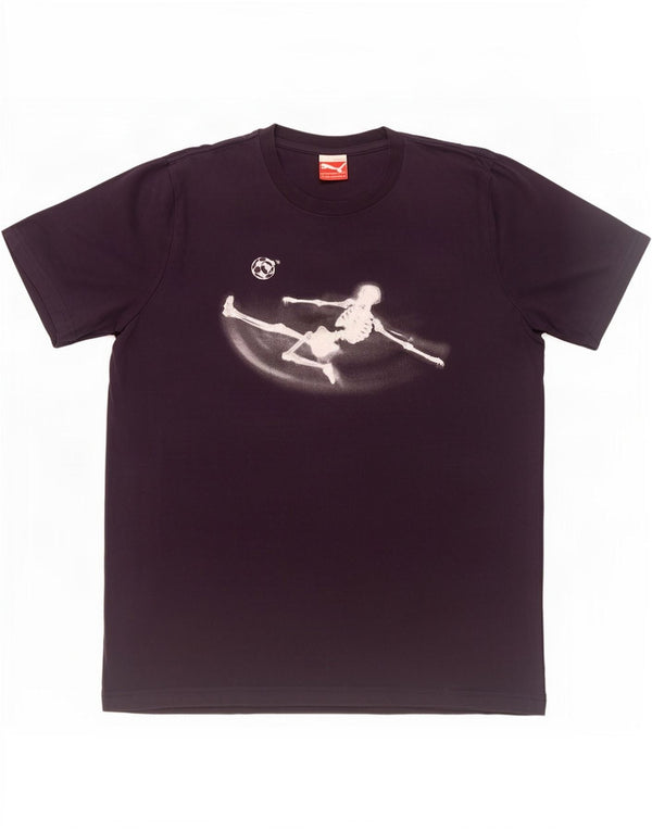 Camiseta masculina Puma Graphic Top Médio Algodão Azul Marinho