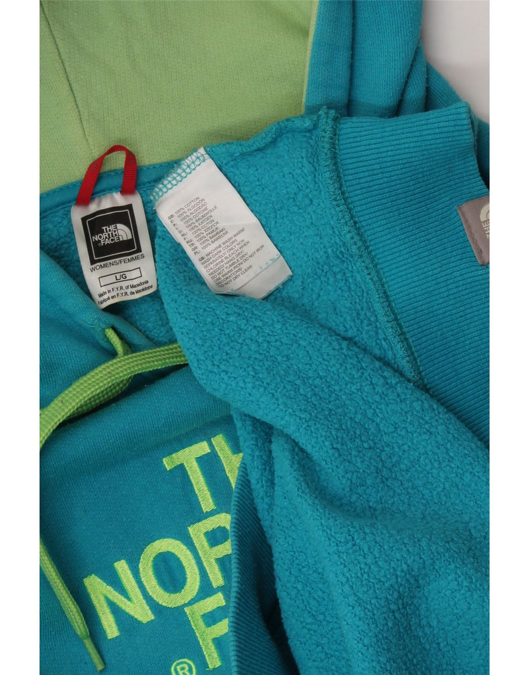 THE NORTH FACE moletom com capuz gráfico feminino Reino Unido 16 grande algodão azul