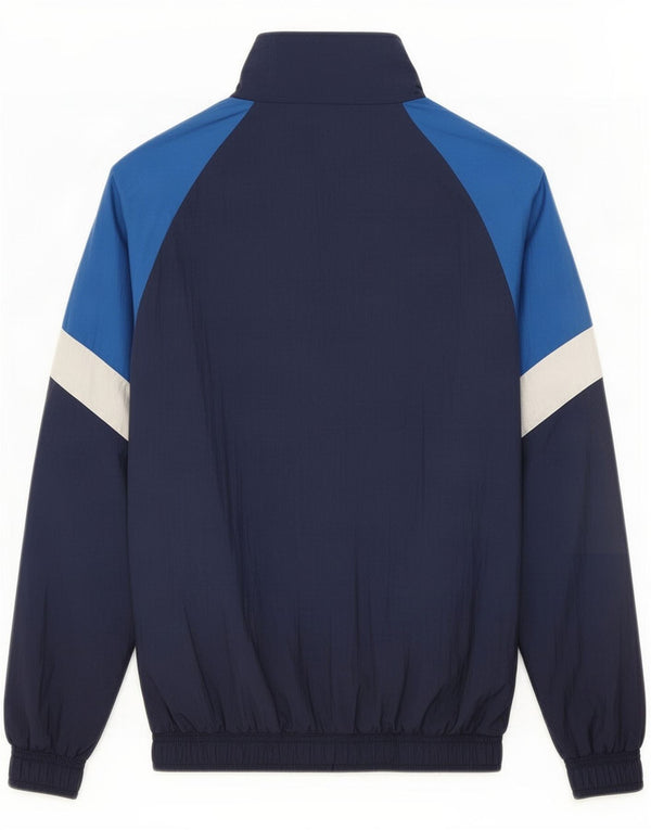 Ellesse Mens Treino Top Jaqueta Pequena Azul Marinho Colourblock Poliéster