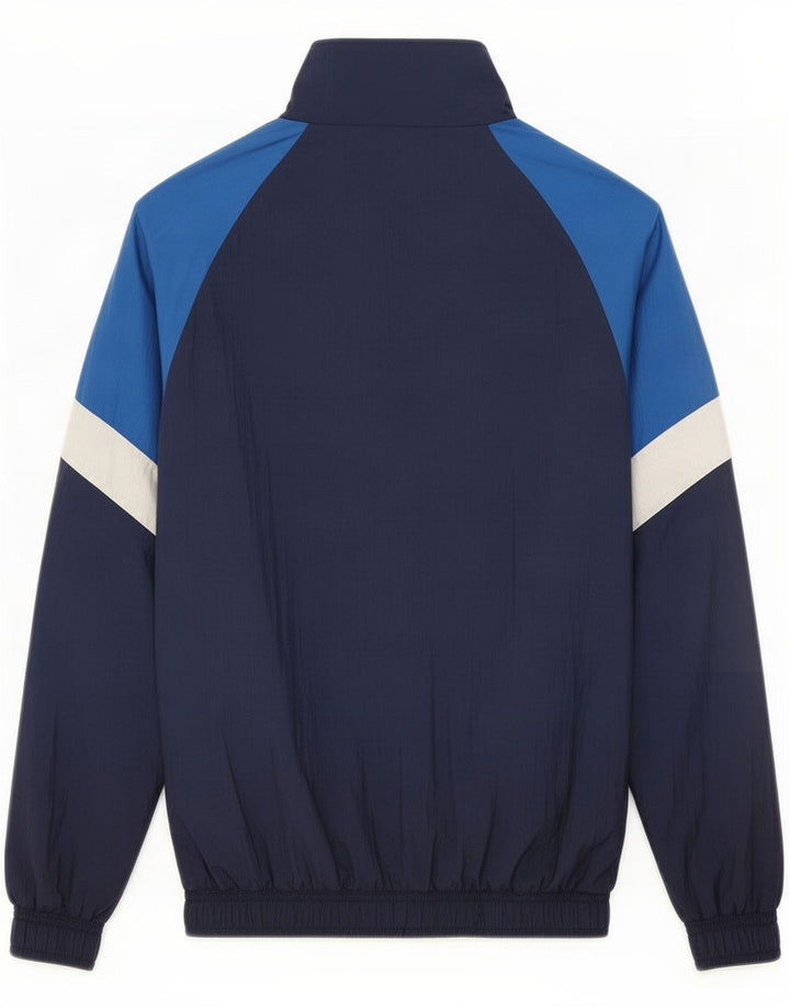 Ellesse Mens Treino Top Jaqueta Pequena Azul Marinho Colourblock Poliéster