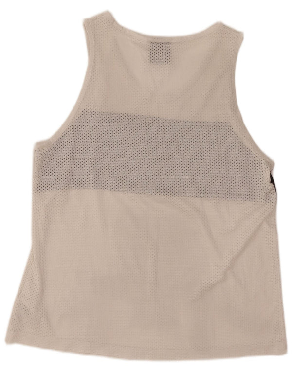 NIKE Mens Graphic Vest Top Médio Off White Colourblock Algodão