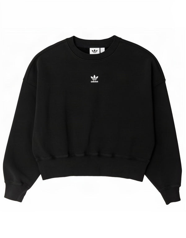 Adidas Womens Crop Oversized Sweatshirt Jumper UK 4 XS Cinza Algodão