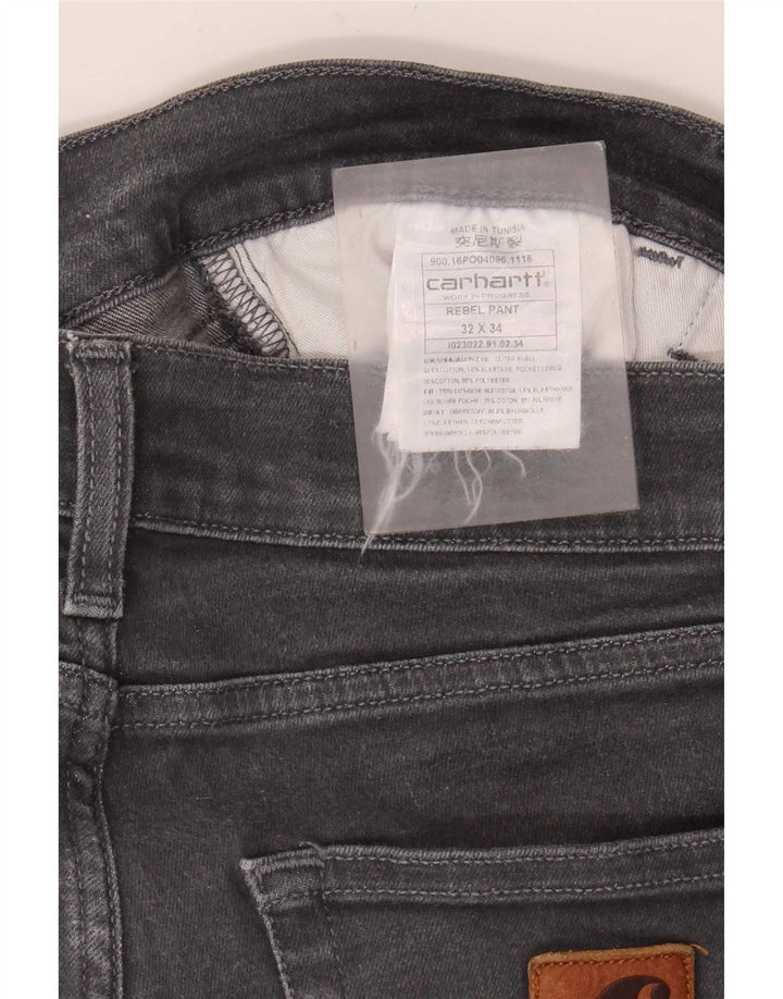Carhartt Calça Jeans Feminina Slim W32 L34 Cinza Algodão