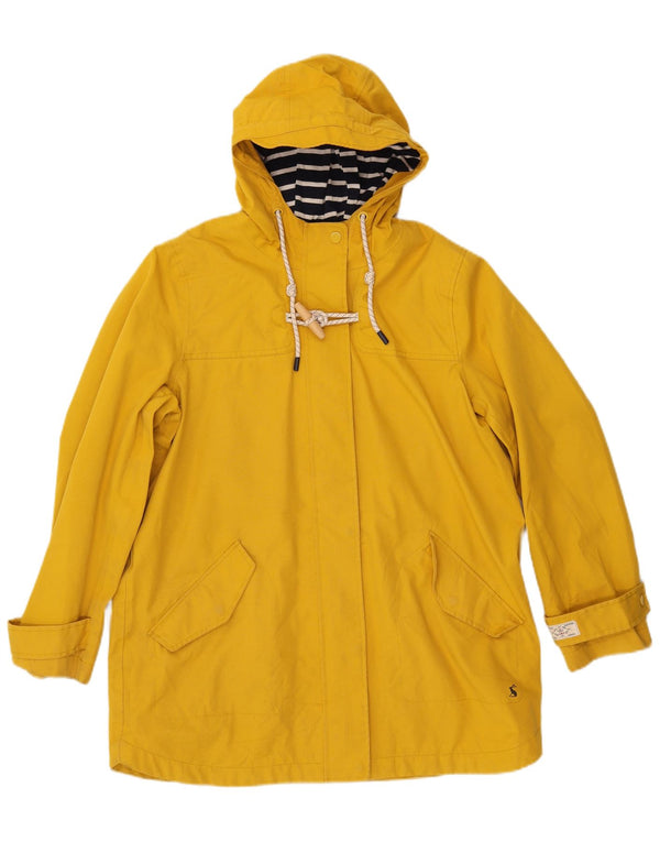 Capa de chuva feminina com capuz JOULES UK 14 grande poliéster amarelo