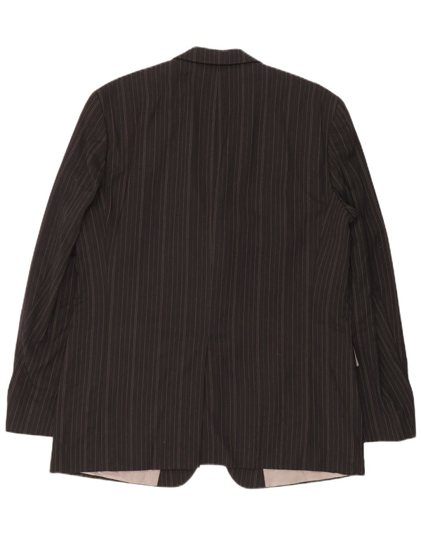 Jaqueta blazer masculina de 3 botões HUGO BOSS UE 54 2XL listrada preta