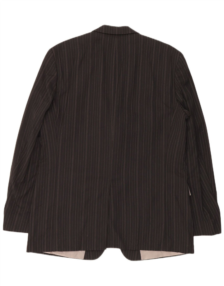 Jaqueta blazer masculina de 3 botões HUGO BOSS UE 54 2XL listrada preta