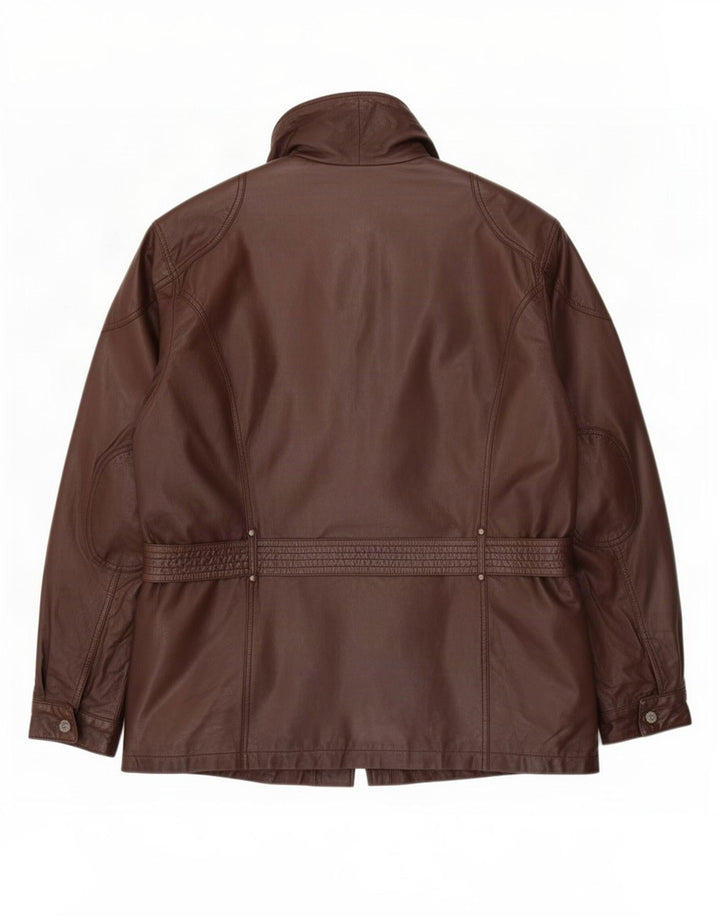 Jaqueta de couro masculina Mauritius IT 56 3XL marrom