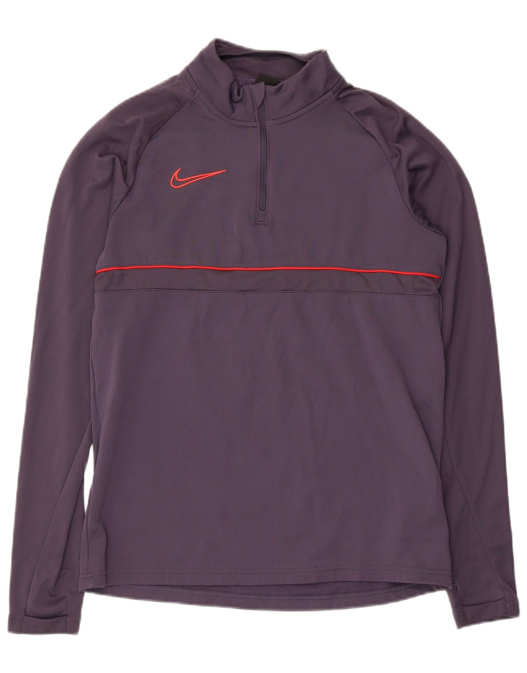 Moletom masculino Nike Dri Fit com zíper e gola alta em poliéster roxo pequeno