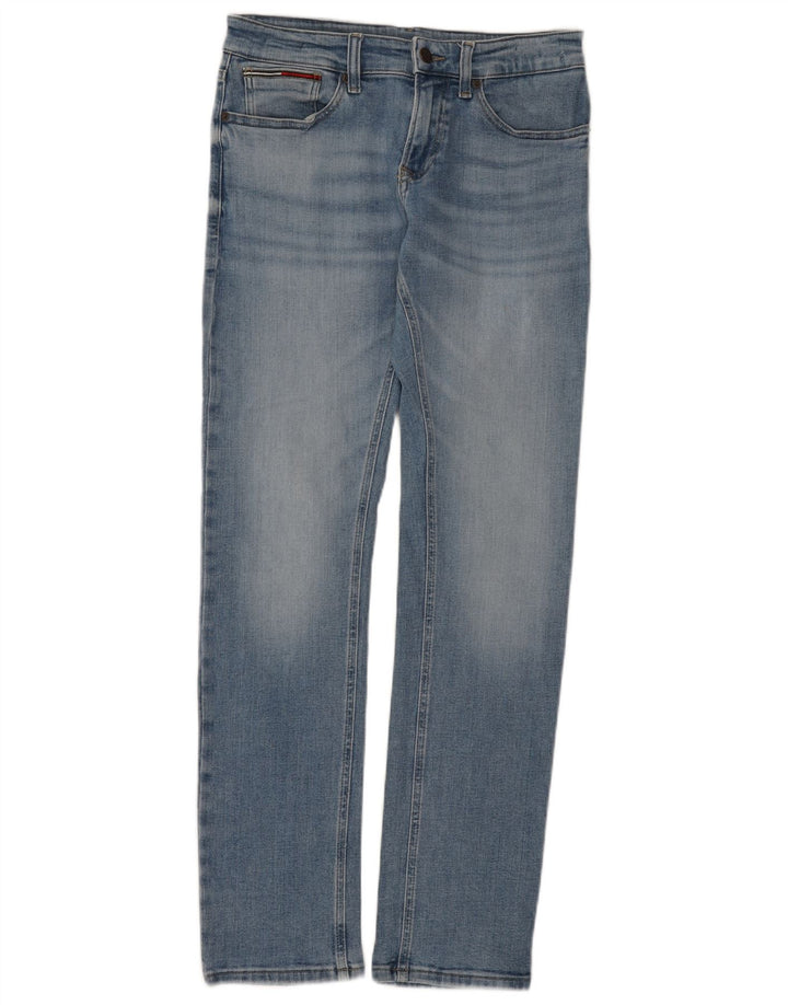 Tommy Hilfiger Masculino Slim Jeans W30 L32 Azul Algodão