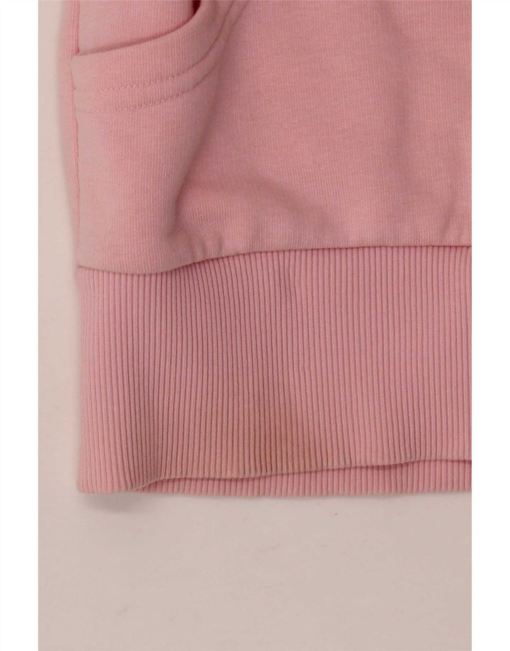 Puma feminino gráfico moletom com capuz UK 12 médio rosa