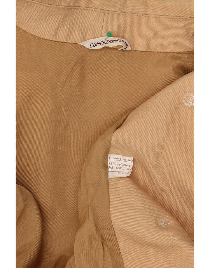 Trench Coat feminino Confezioni Di Lusso UK 12 poliéster bege médio