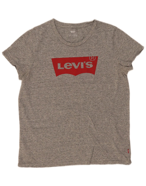 Camiseta feminina gráfica Levi's UK 12 cinza médio