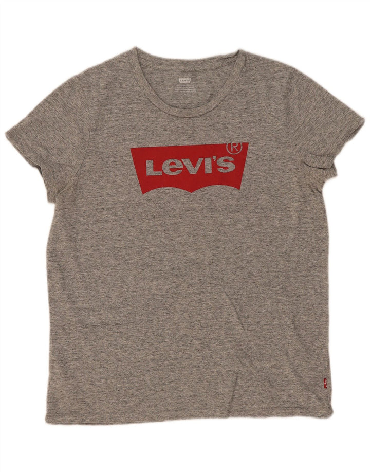Camiseta feminina gráfica Levi's UK 12 cinza médio