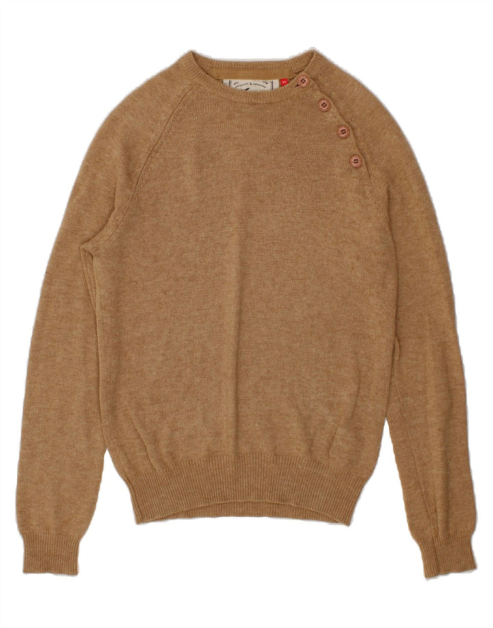 FCUK Mens Boat Neck Jumper Sweater XS Brown Cotton Vintage Fcuk and Second-Hand Fcuk from Messina Hembry 