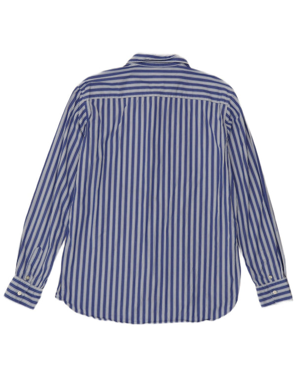 Marina Yachting Camisa masculina slim fit tamanho 42 grande listrada azul