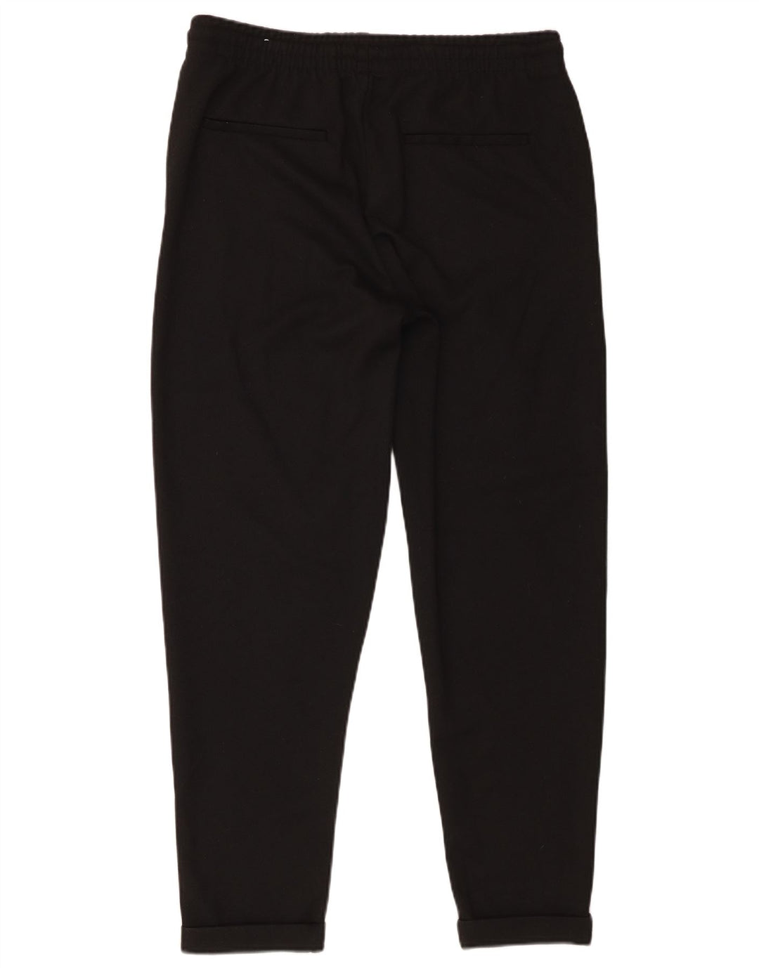 Zara Calça feminina casual cônica grande W32 L28 poliéster preto