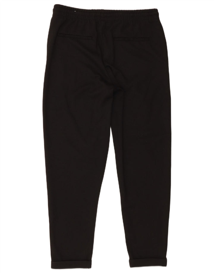 Zara Calça feminina casual cônica grande W32 L28 poliéster preto