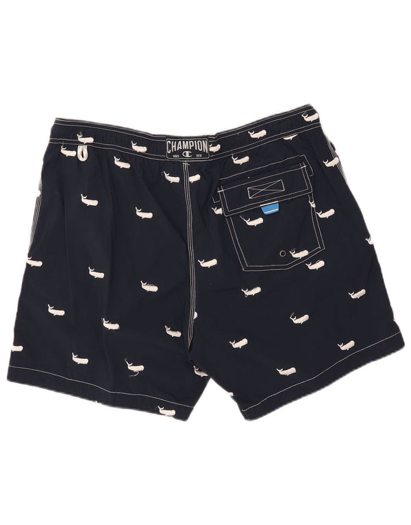 Shorts de natação masculino Champion 2XL azul marinho estampa animal poliamida