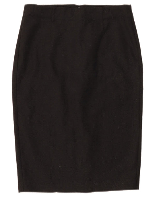 Saia lápis feminina Polo Ralph Lauren EUA 2 XS W28 algodão preto