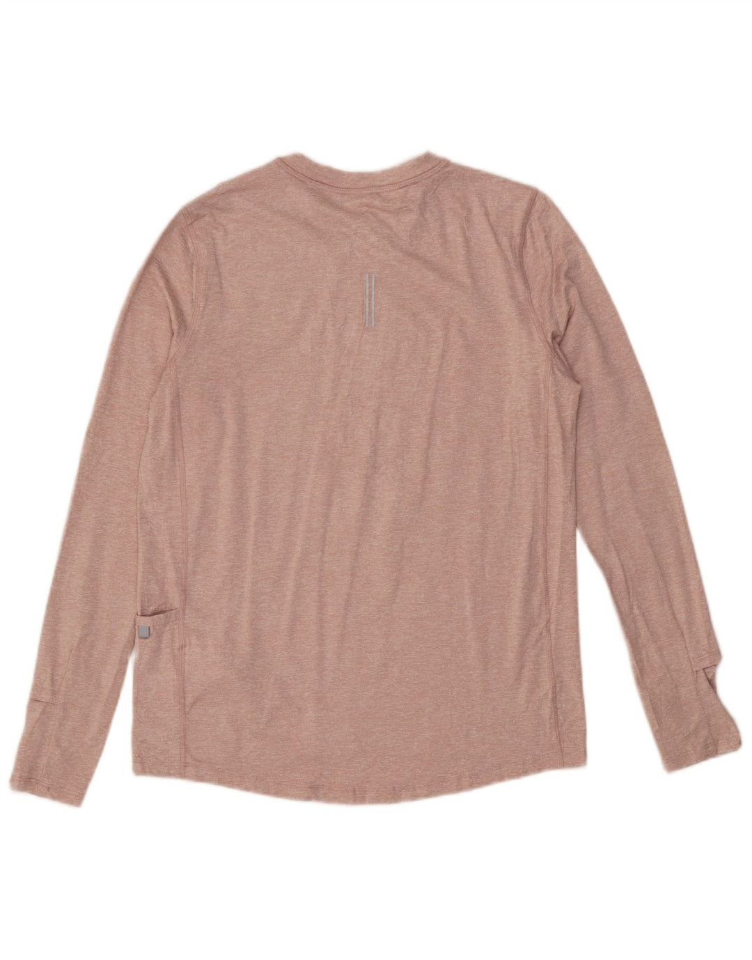 Top de corrida feminino Nike manga comprida UK 10 pequeno poliéster manchado rosa