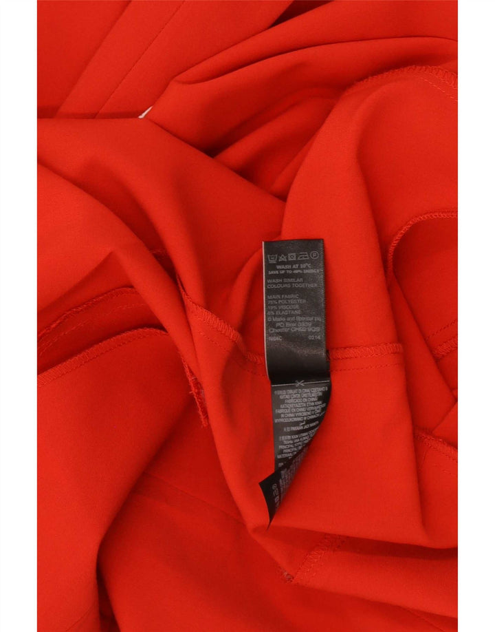 Jaqueta Blazer aberta feminina Marks & Spencer Reino Unido 20 2XL poliéster vermelho