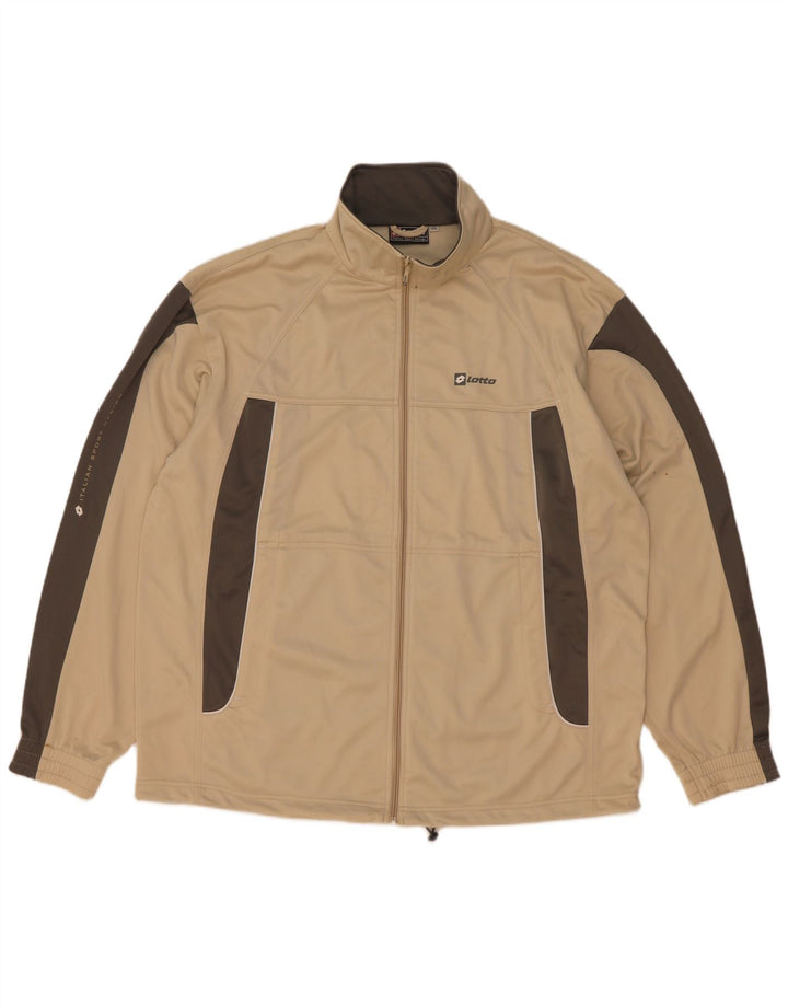 Lotto Mens Treino Top Jaqueta 2XL Poliéster Colourblock Bege