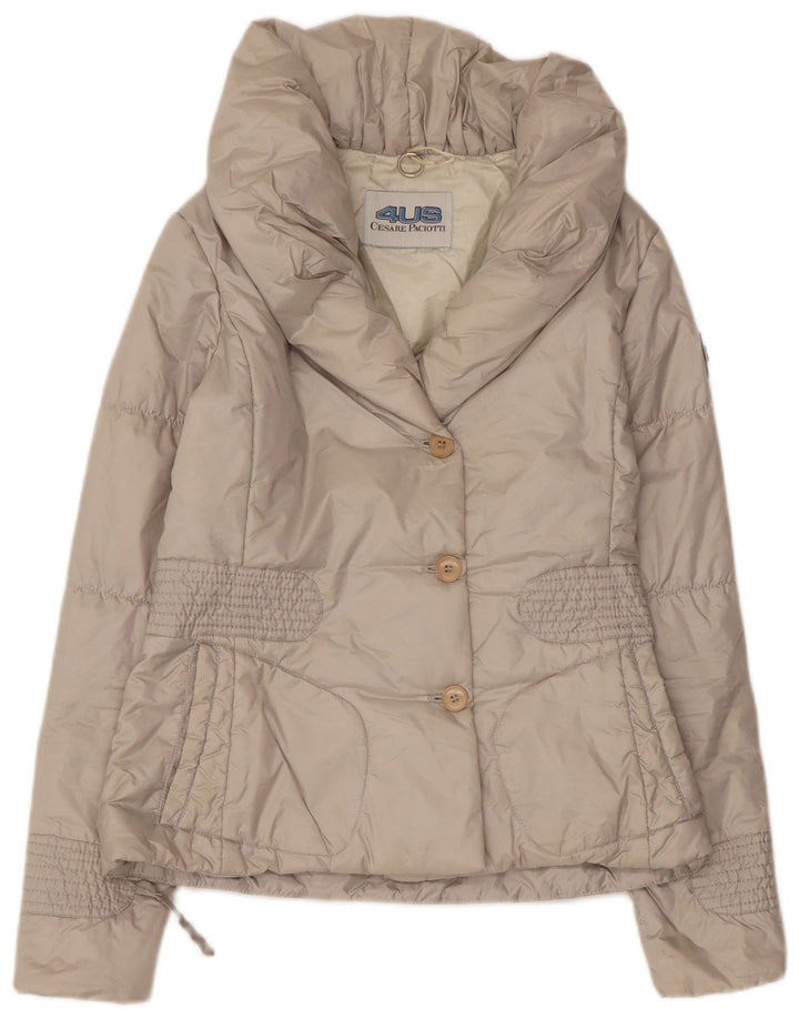 Jaqueta acolchoada feminina CESARE PACIOTTI 4US IT 42 poliamida cinza médio