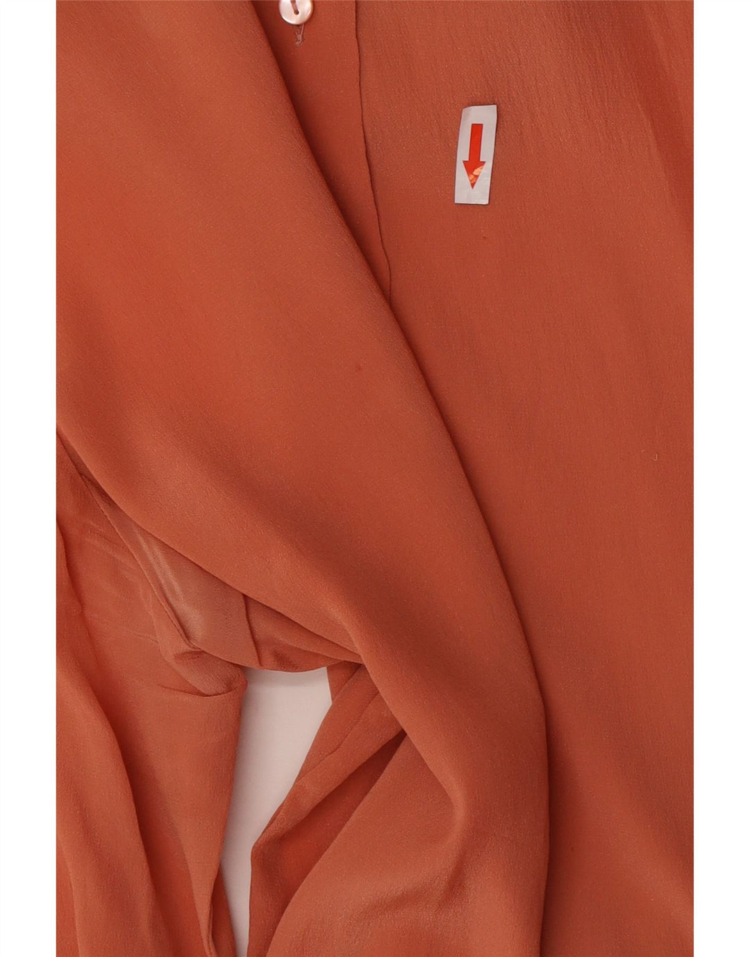 Blusa feminina vintage com gravata frontal IT 44 laranja médio