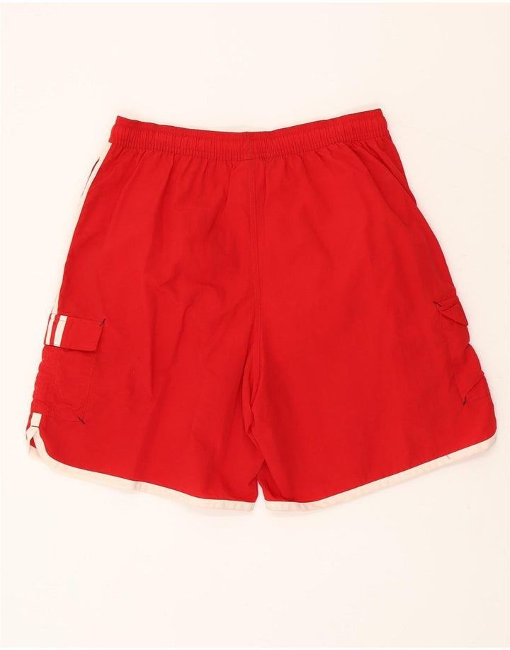 Shorts esportivos masculinos Adidas grande poliéster vermelho