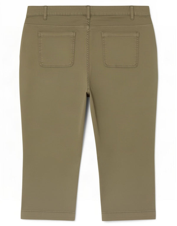 Calça Capri Feminina Mountain Warehouse UK 18 XL W36 L20 Algodão Cáqui