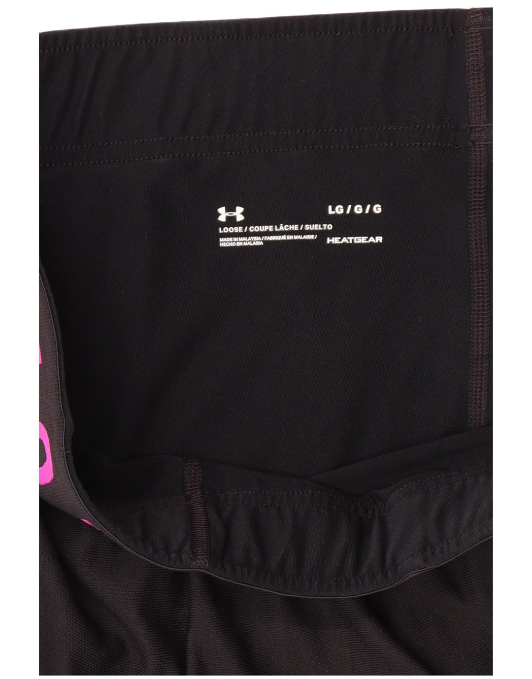 UNDER ARMOUR Calções esportivos femininos Heat Gear UK 14 grande bloco colorido preto