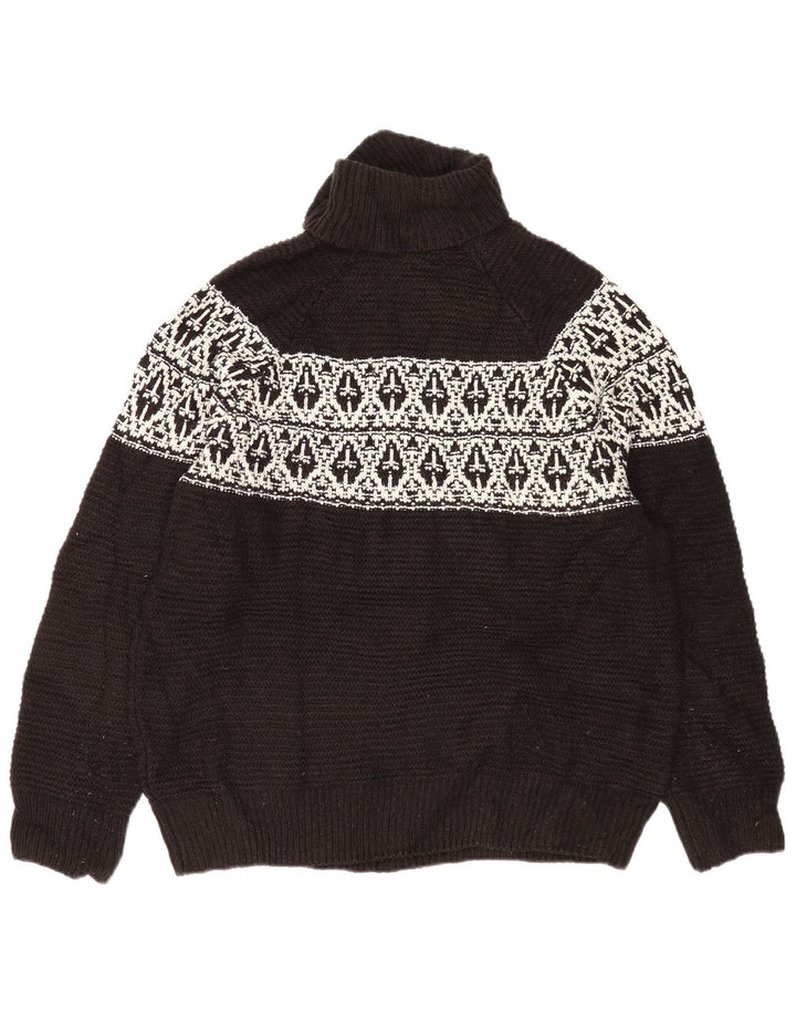 Suéter feminino Marks & Spencer com gola redonda Reino Unido 16 grande azul marinho