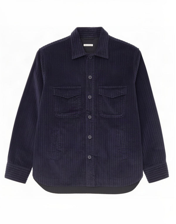 Camisa masculina de veludo Robert Friedman XL azul marinho algodão