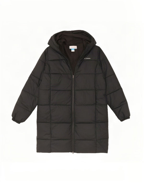 Columbia Casaco feminino acolchoado com capuz grande tamanho UK 16 grande preto