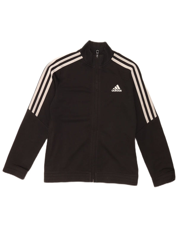 Adidas Boys Tracksuit Top Jacket 9-10 Years Black