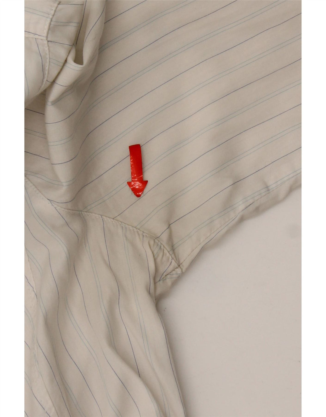 Camisa feminina Gas UK 16 grande listrada branca