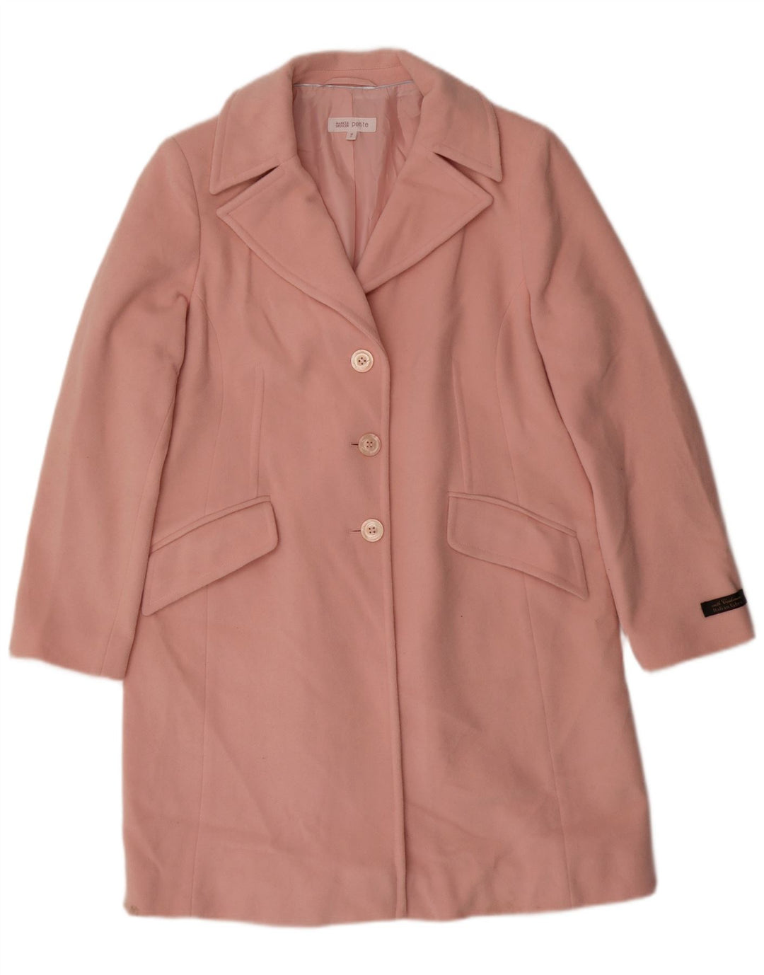 Sobretudo feminino Marks & Spencer UK 16 grande lã rosa