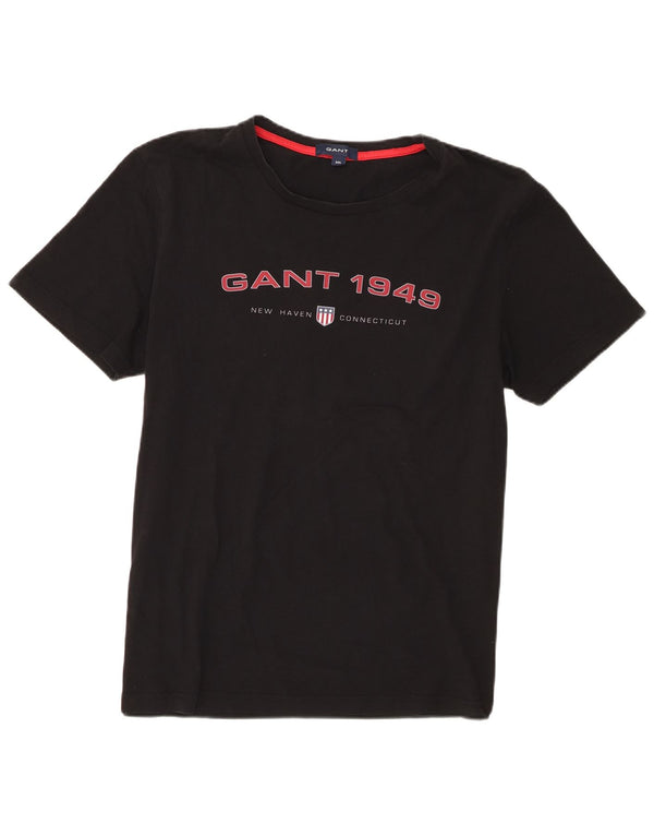 Camiseta gráfica masculina Gant Top 2XL algodão preto