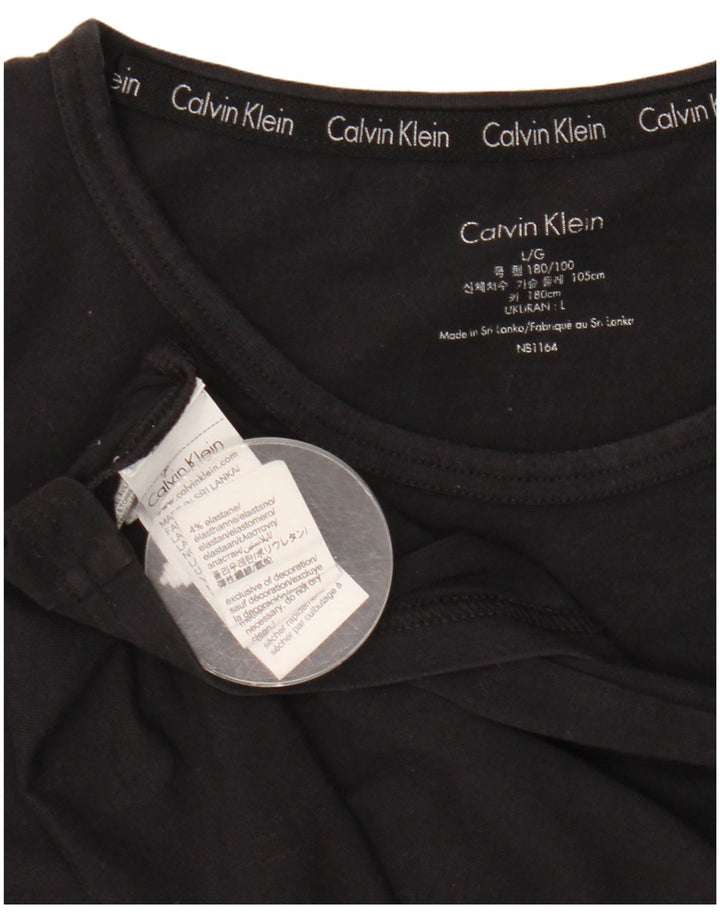 Camiseta masculina Calvin Klein grande algodão preto