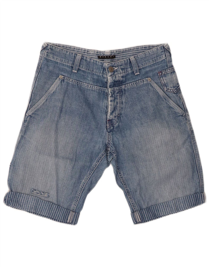 Shorts jeans feminino SISLEY W30 azul médio