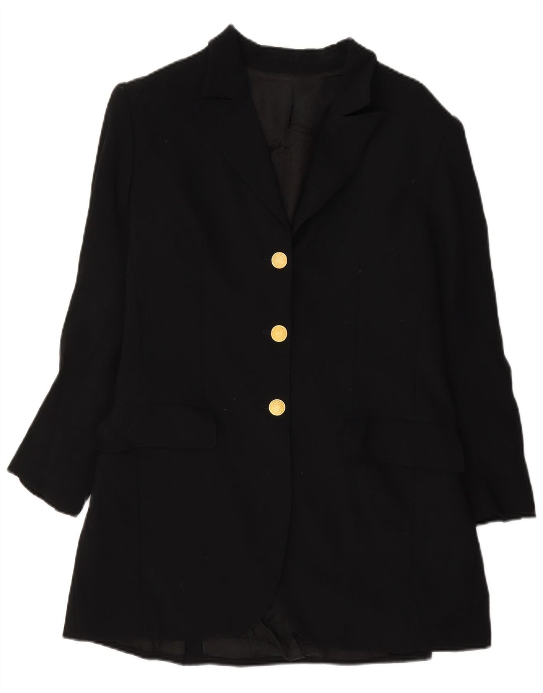 Jaqueta blazer feminina Ratti Longline com 3 botões IT 44 lã preta média