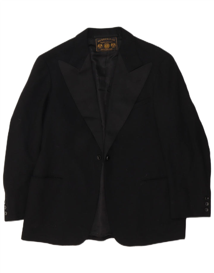 Jaqueta Blazer Feminina Vintage UK 14 Médio Preto