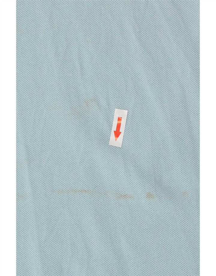 Camisa polo masculina Lacoste tamanho 4 algodão azul médio