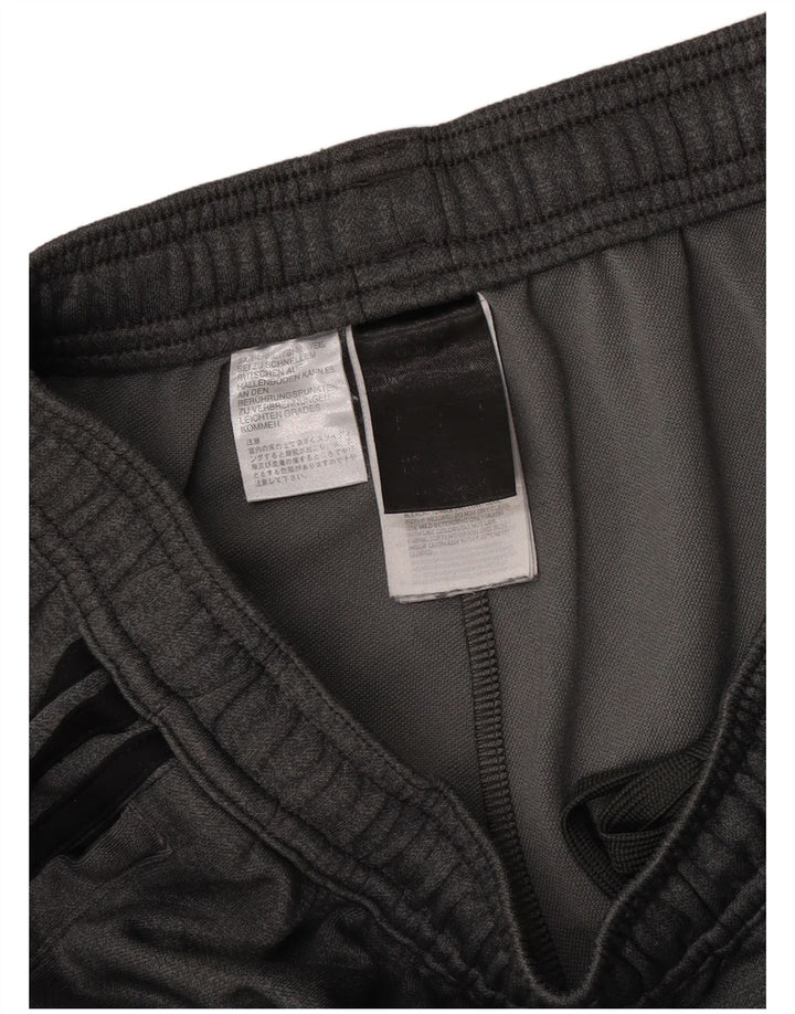 Calça de treino masculina Adidas grande poliéster cinza