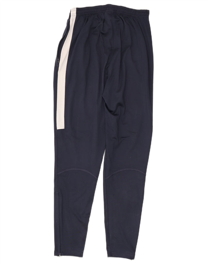 Calça de treino masculina Nike Dri Fit pequena azul marinho colorblock poliéster