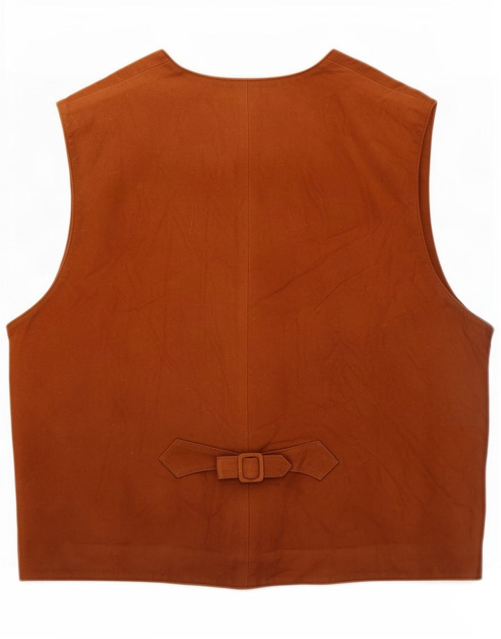 Colete Vintage Masculino em Camurça XL Marrom