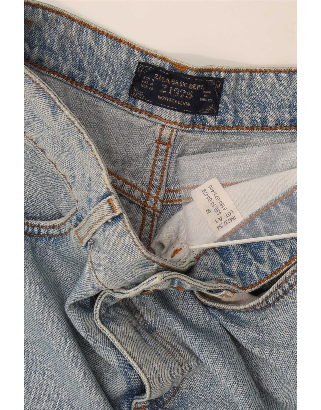 Saia jeans feminina Zara médio W28 azul