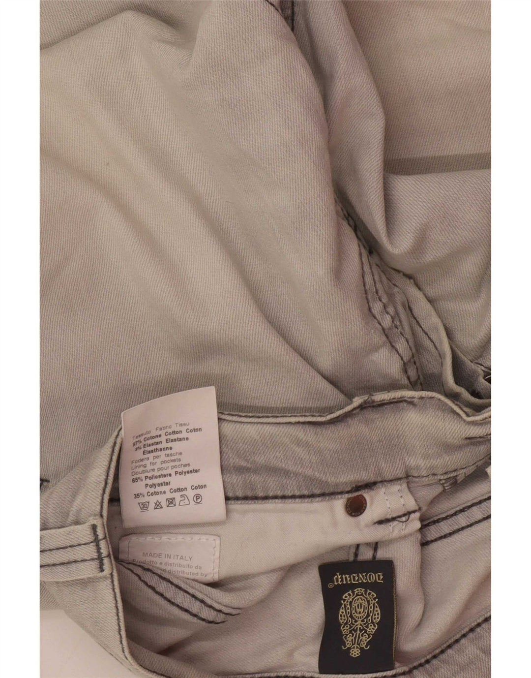 Dunlop Mens Slim Jeans W32 L29 Algodão Cinza