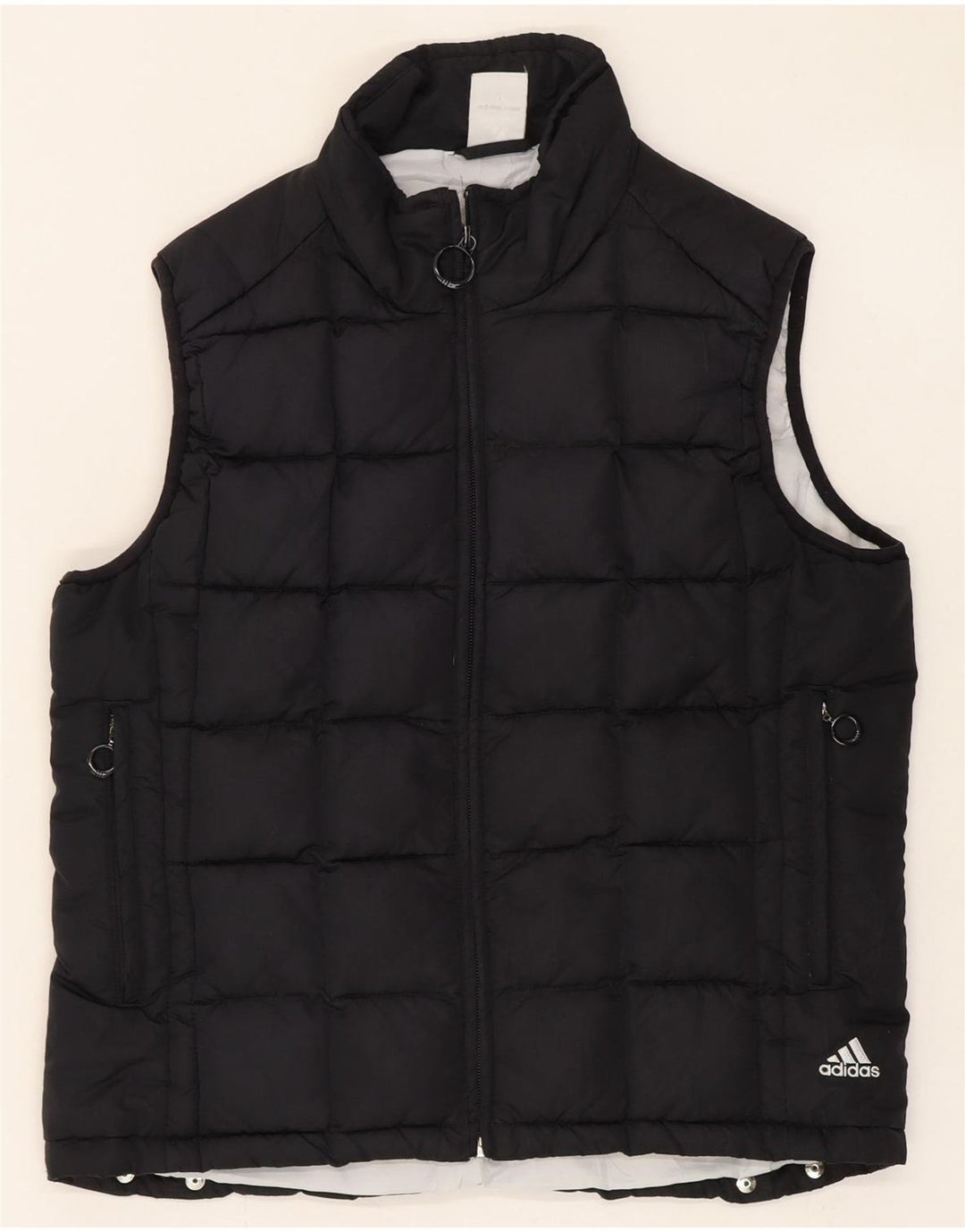 Adidas Womens Padded Gilet UK 12 Médio Preto Poliéster