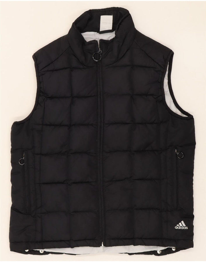 Adidas Womens Padded Gilet UK 12 Médio Preto Poliéster